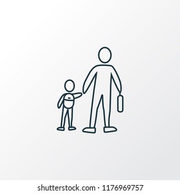 Primary school icon line symbol. Premium quality isolated people element in trendy style.