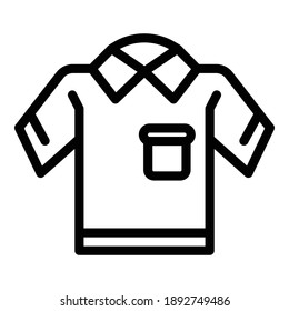 Primary school uniform icon. Outline primary school uniform vector icon for web design isolated on white background