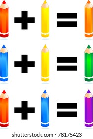 Primary and secondary colors, vector image