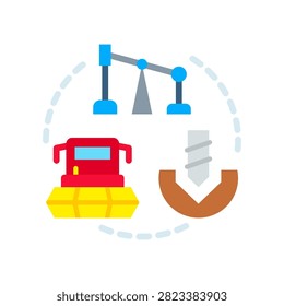 Primary Sector flat icon Vector Illustration