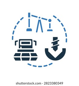 Primary Sector mixed color icon Vector Illustration