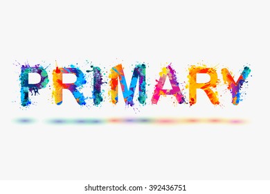 PRIMARY. Splash paint word. 
