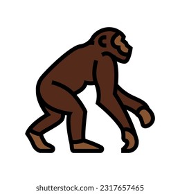 primate ancestors human evolution color icon vector. primate ancestors human evolution sign. isolated symbol illustration