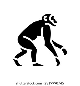 primate ancestors human evolution glyph icon vector. primate ancestors human evolution sign. isolated symbol illustration