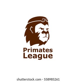 Primate League Logo Parody, Monkey Logo, Primate Logo