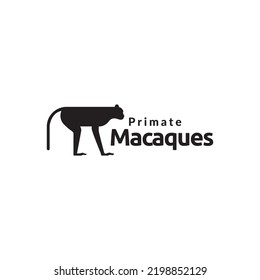 Logo-Design des makaque-Affen-Primats