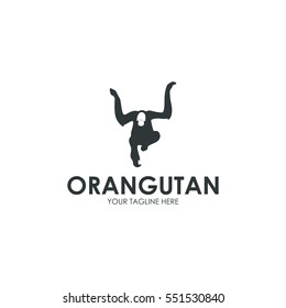 Primate, monkey, gorilla simple modern logo design concept
