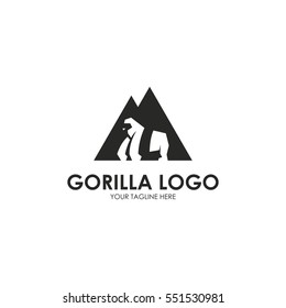 Primate, monkey, gorilla simple modern logo design concept