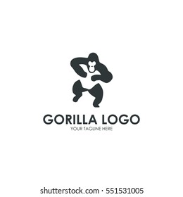 Primate, monkey, gorilla simple modern logo design concept