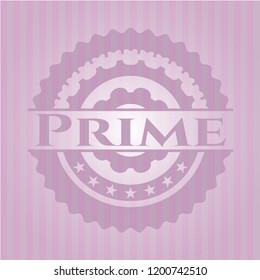 Prime badge with pink background