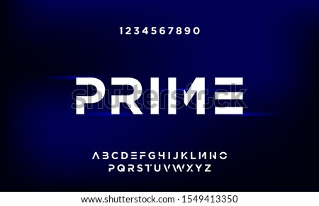Prime Bold modern futuristic sans serif font vector design. eps10 Stockfoto © 