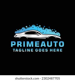 Prime car wash logo template illustration