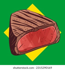 Ilustración de vectores de acero brasileño Prime Cut