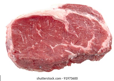 A prime cut of ribeye beef steak, isolated. VECTOR