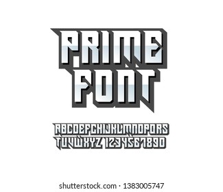 Prime font. A condensed font with futuristic design