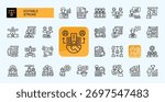 Prime Line — Company Structure Icon Set A collection of modern line icons designed for business platforms, Capacity, company structure, Human Resources, Costing, Chairman, Employee and more