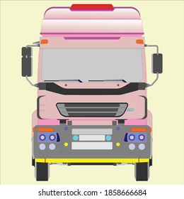  Prime Mover, Long Vehicle, Transport, Lorry, Pink