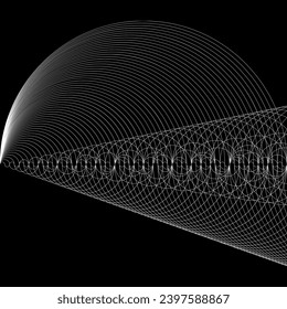 Prime number pattern - visualization of mathematical sinusoidal waves - vector concept of mathematical model 
