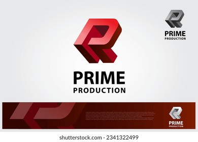 Prime Production Vector Logo Template. This logo has 3D looks, modern, "P" initial. This logo perfect for game developer, 3D renderer, web marketing, youtuber, and any company with P.