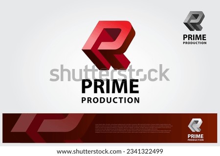 Prime Production Vector Logo Template. This logo has 3D looks, modern, "P" initial. This logo perfect for game developer, 3D renderer, web marketing, youtuber, and any company with P.