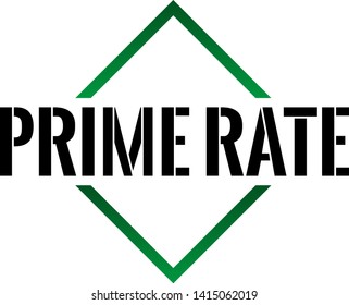 Prime Rate Triangel Cone Icon Vector Sign With Text On White Background