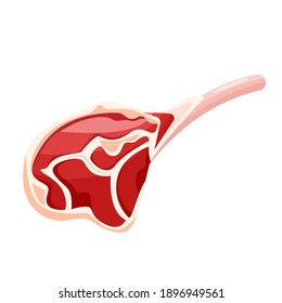 Prime rib vector icon. Meat product illustration