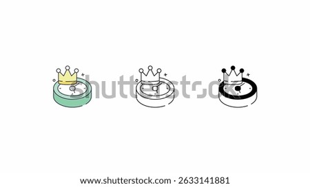 Prime Time icons vector set color line glyph line icons stock illustration