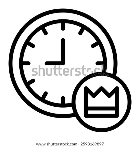 Prime Time Vector Line Icon Design