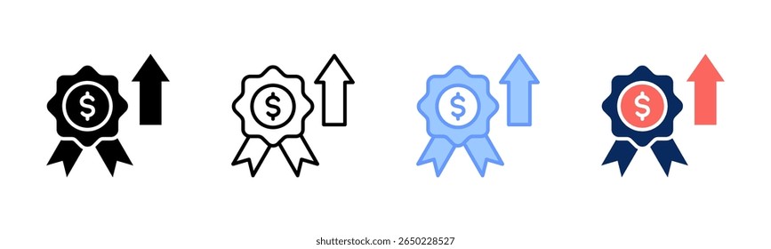 coleção de vários estilos da folha de ícone Prime Value