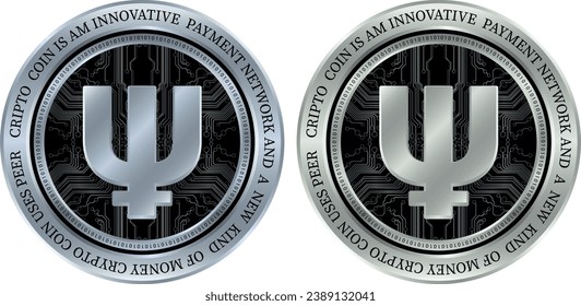 primecoin-xpm coin vector illustrations. 3d illustration
