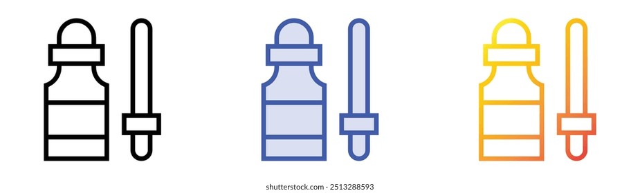 primer icon. Linear, Blue Fill and Gradient Style Design Isolated On White Background