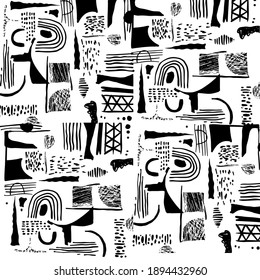 primitive abstract tropical ethnic style vector image