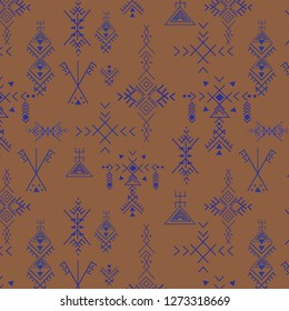 primitive berber signs pattern,repeated ethnic elements,vector illustration