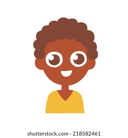 primitive cartoon flat style character emotions, vector illustration