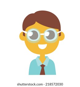 primitive cartoon flat style characters emotions, vector illustration