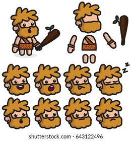 The primitive character is ready for animation. Character for mobile applications and game design.