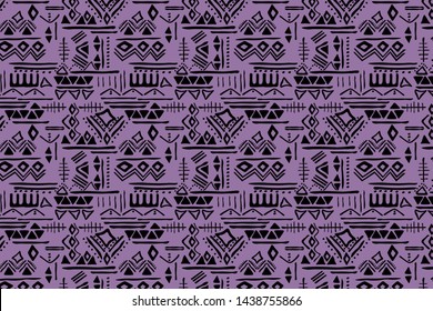 primitive ethnic repeated pattern,abstract folk elements, colorful boho style texture,vector illustration .