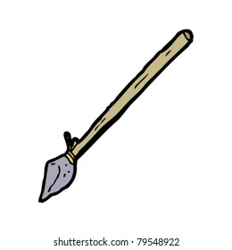 primitiver Karikatur für Flintenspeer