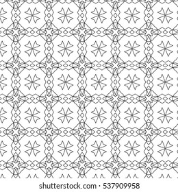 Primitive geometria sacra retro pattern with lines and circles.