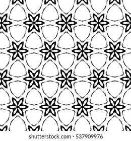 Primitive geometria sacra retro pattern with lines and circles.