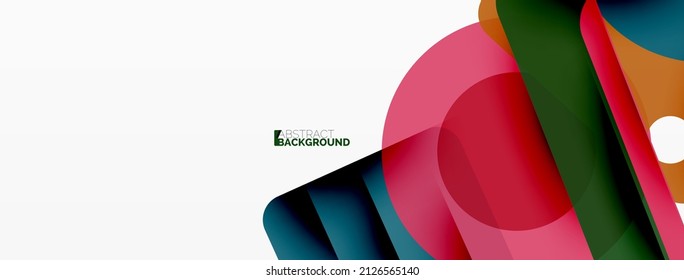 Primitive geometric shapes - line, triangle, square and circle composition. Vector geometric minimal abstract background for wallpaper, banner, background, landing page