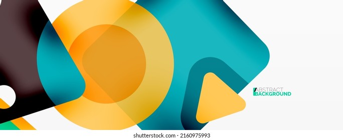 Primitive geometric shapes - line, triangle, square and circle composition. Vector geometric minimal abstract background for wallpaper, banner, background, landing page