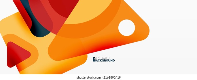 Primitive geometric shapes - line, triangle, square and circle composition. Vector geometric minimal abstract background for wallpaper, banner, background, landing page