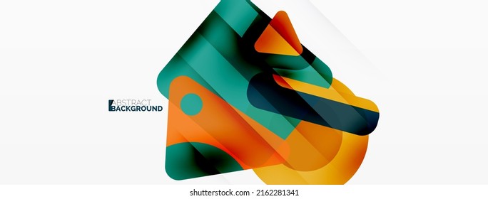 Primitive geometric shapes - line, triangle, square and circle composition. Vector geometric minimal abstract background for wallpaper, banner, background, landing page