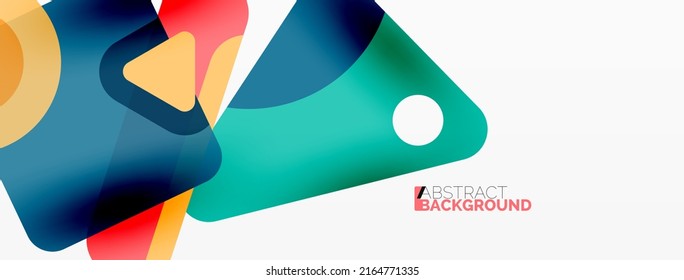 Primitive geometric shapes - line, triangle, square and circle composition. Vector geometric minimal abstract background for wallpaper, banner, background, landing page