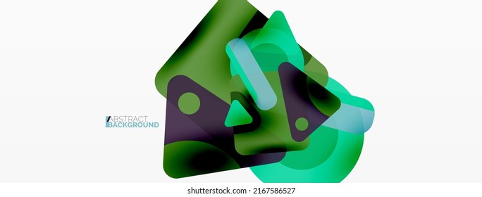 Primitive geometric shapes - line, triangle, square and circle composition. Vector geometric minimal abstract background for wallpaper, banner, background, landing page