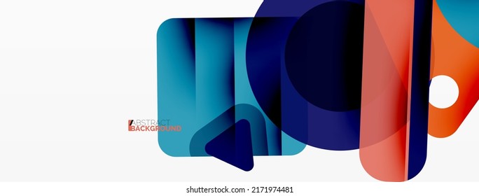 Primitive geometric shapes - line, triangle, square and circle composition. Vector geometric minimal abstract background for wallpaper, banner, background, landing page