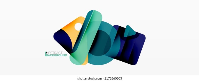 Primitive geometric shapes - line, triangle, square and circle composition. Vector geometric minimal abstract background for wallpaper, banner, background, landing page