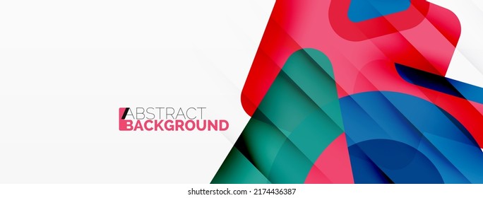 Primitive geometric shapes - line, triangle, square and circle composition. Vector geometric minimal abstract background for wallpaper, banner, background, landing page