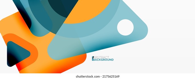 Primitive geometric shapes - line, triangle, square and circle composition. Vector geometric minimal abstract background for wallpaper, banner, background, landing page